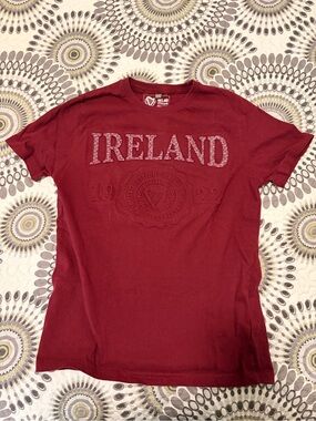 Ireland Limited Edition Crewneck Embossed Tee - Red